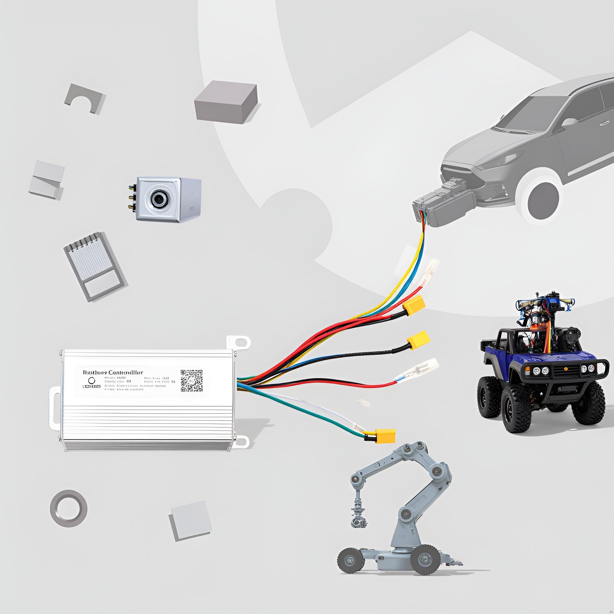 Controller Elettrico per Scooter Motore Brushless 36V 16A in Lega di Alluminio Sostituzione Universale Compatibile Modelli Popolari