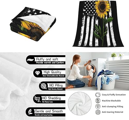 Miniatura 8 de Mantas de regalo de girasol para mujer, mantas de girasol para mujer, mantas de forro polar de 50 x 60 pulgadas, regalos para mi esposa, novia, mamá