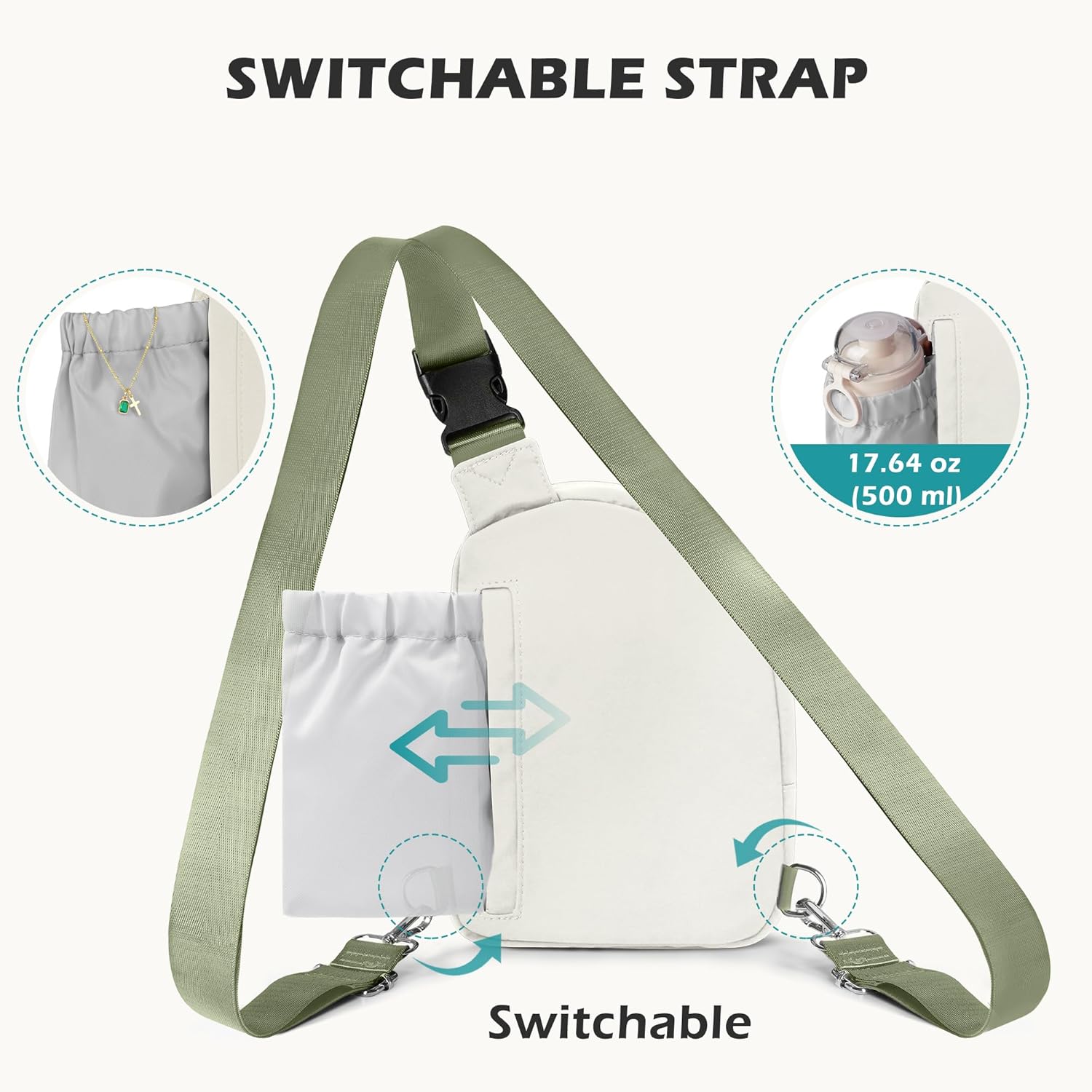 TOPEAST Anti Theft Crossbody Bags for Women Men, Small Sling Crossbody Bag Travel Purse Shoulder Wallet with RFID Blocking - Image 7