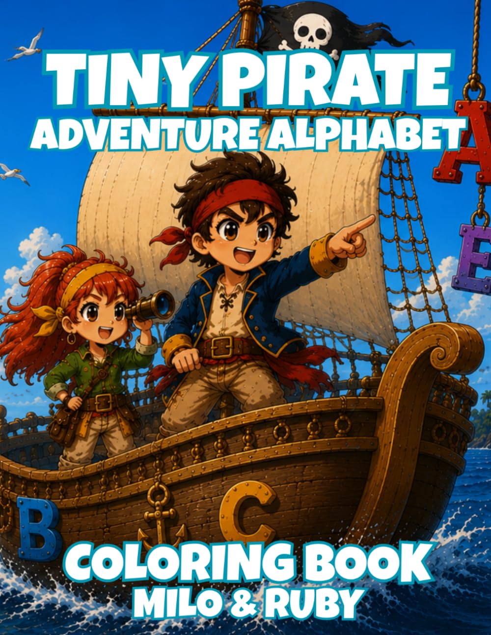 Tiny Pirate Adventure Alphabet: Coloring Book