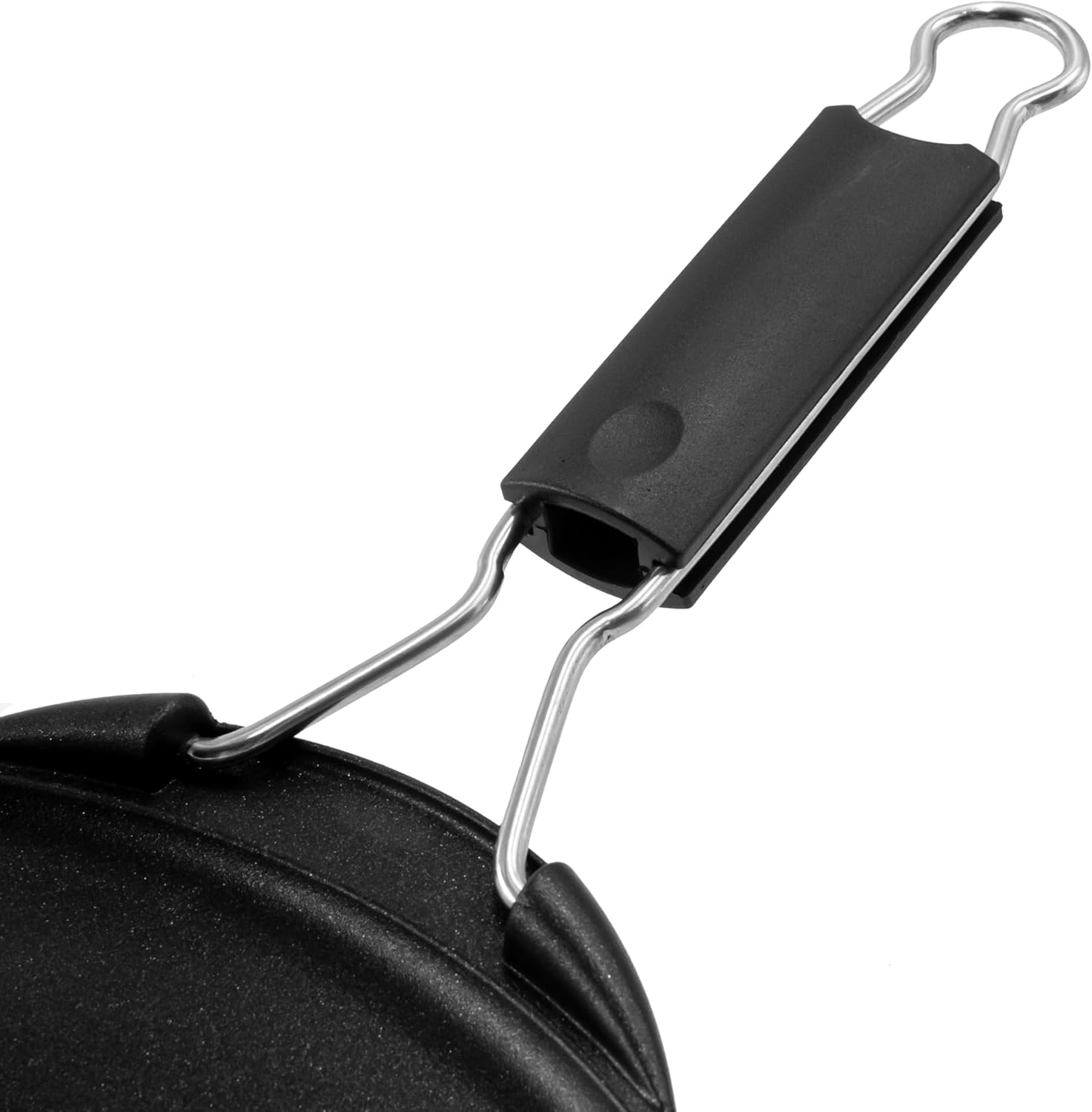 Zanetti - Non-Stick and Scratch-Resistant Die-Cast Aluminium Frying Pan, Crepes Pan with Folding Handle, Diameter 30 cm, Made in Italy, Also Ideal for Toast, Fish, Meat and Vegetables