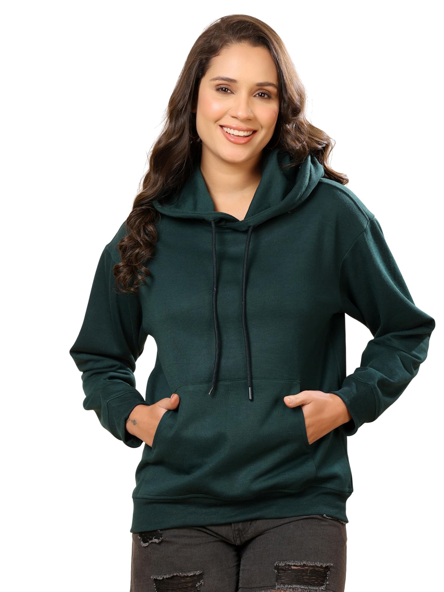 thefittheory Women Relaxed Fit Hooded Sweatshirt-picture-1