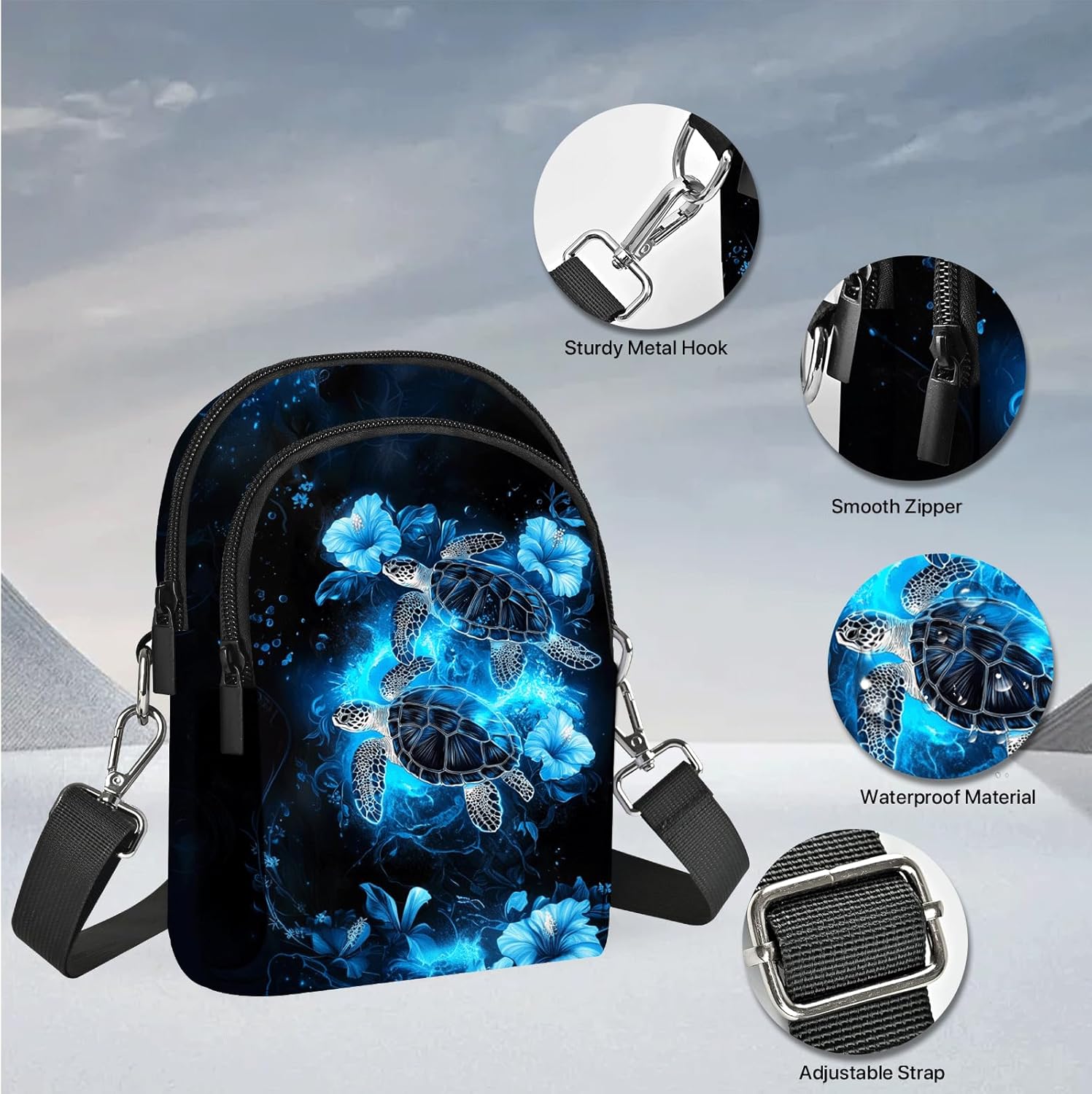 FyLybois Crossbody Purse for Women Cell Phone Bag Casual Shoulder Bags Wallet with Adjustable Strap for Travel - Image 5