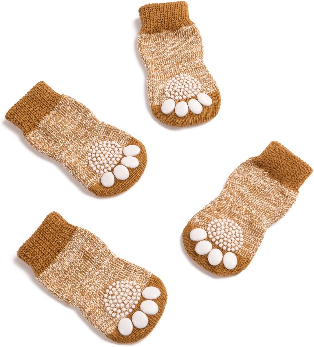 Pet Heroic Anti-Slip Knit Dog Socks&Cat Socks with Rubber Reinforcement, Anti-Slip Knit Dog Paw Protector&Cat Paw Protector for Indoor Wear, Suitable for Small&Medium&Large Dogs&Cats