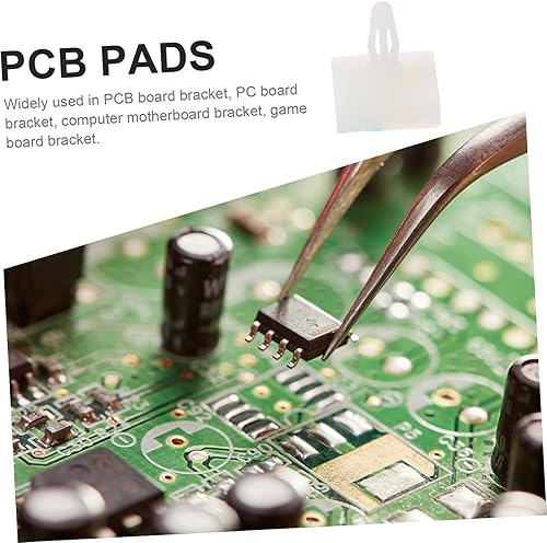 Miniatura 7 de TEHAUX 100 piezas de placa adhesiva de montaje de bloqueo de PCB separador de poste aislado B postes de soporte de columna de apoyo fijo clips de