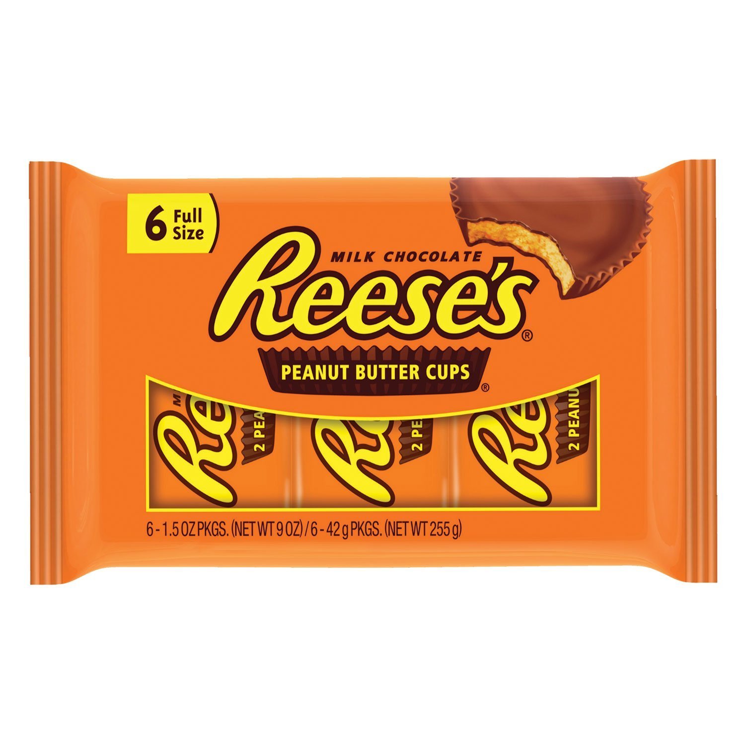 Reese's Peanut Butter Cups, 6 Count, 1.5-ounce cups (Pack of 2)