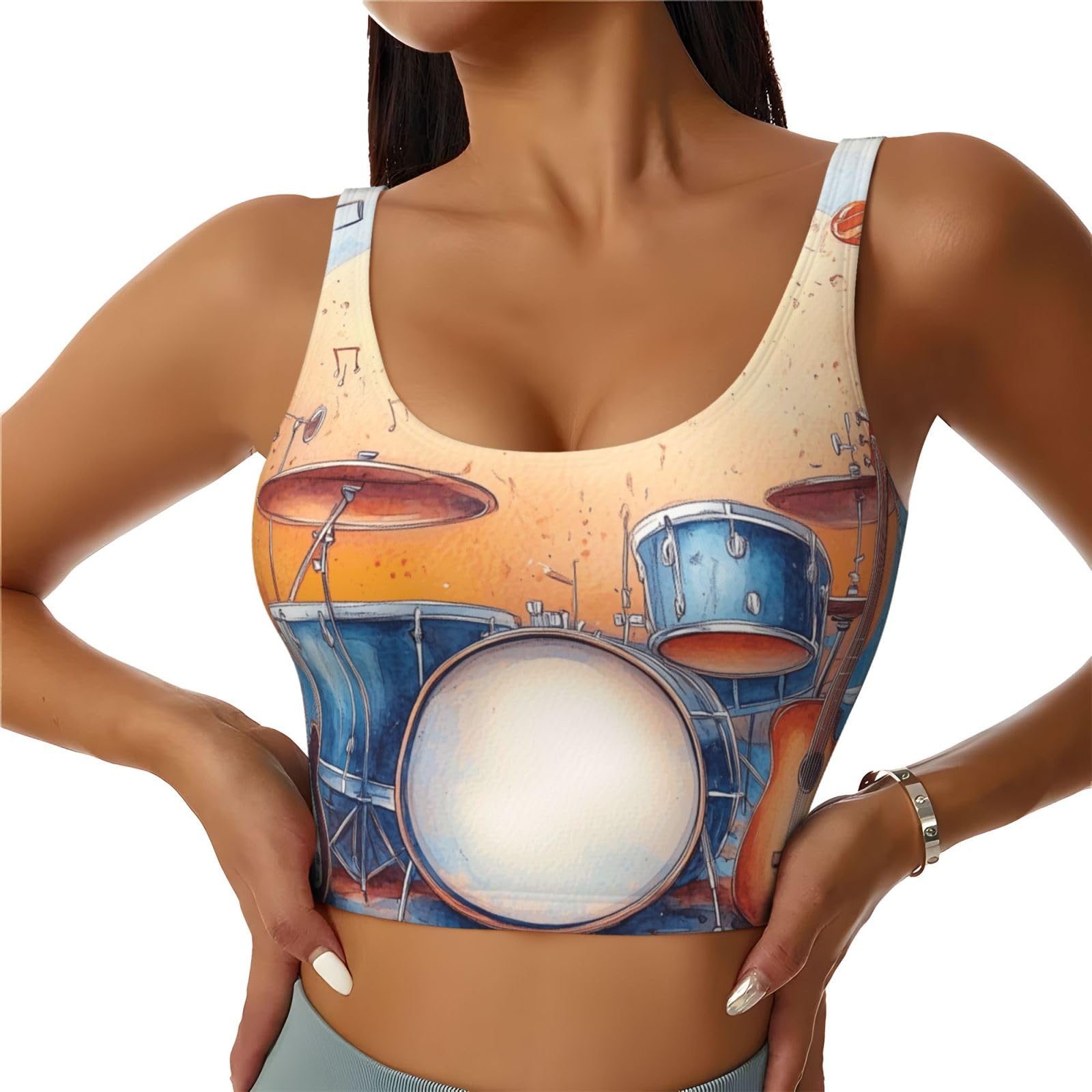 Camiseta de entrenamiento sin mangas para mujer cuello en U náutica 8
