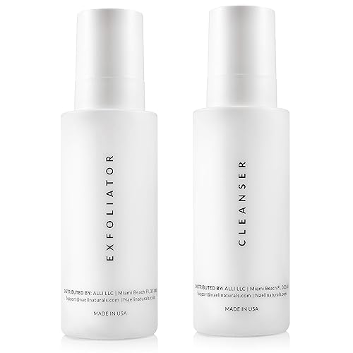Miniatura 2 de NAELI Limpiador facial suave y exfoliante AHA/BHA, juego antienvejecimiento para iluminar, minimizar los poros y reducir las arrugas, regalo de