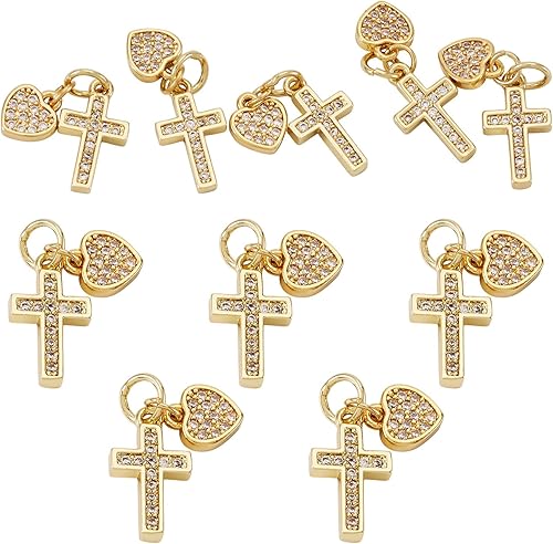 Miniatura 14 de Craftdady Dijes de cruz pequeños estilo tibetano, colgantes de cruz de plata antigua para manualidades, aretes, pulseras, collares, joyería Plata