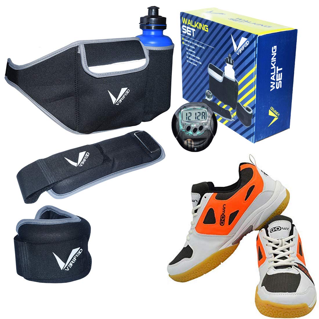 Gowin Badminton Shoe Staunch White/Orange Size-8 with Verified Walking Set-image-31