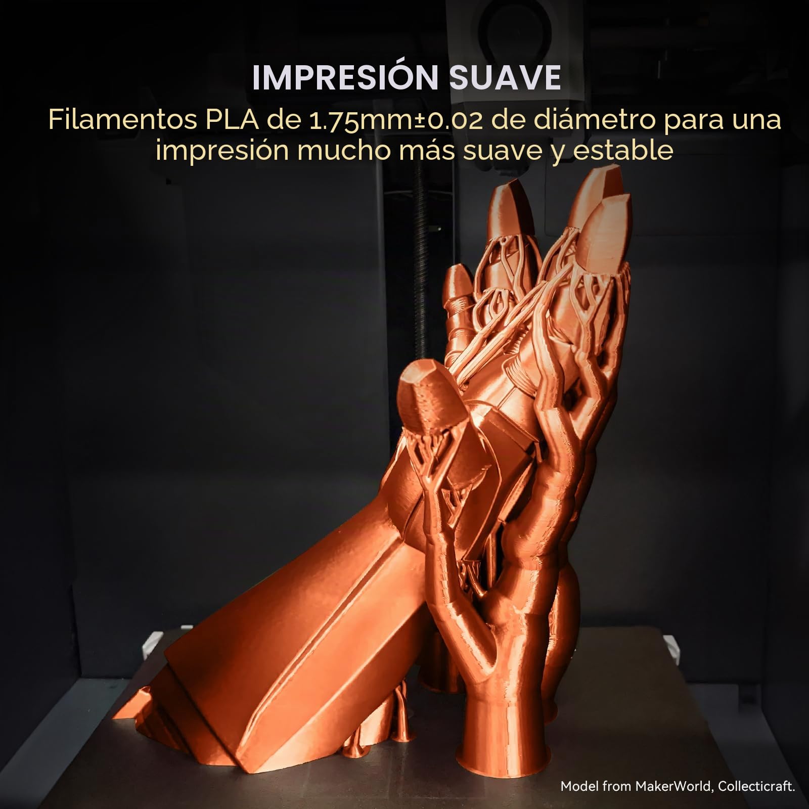 TECBEARS Filamento PLA Silk 1.75mm 1KG, Filamento Silk Shiny PLA Plus con Superficie di Stampa Lucida, Precisione Dimensionale +/- 0.02 mm, Bobina da 1000G, Rosa Seda