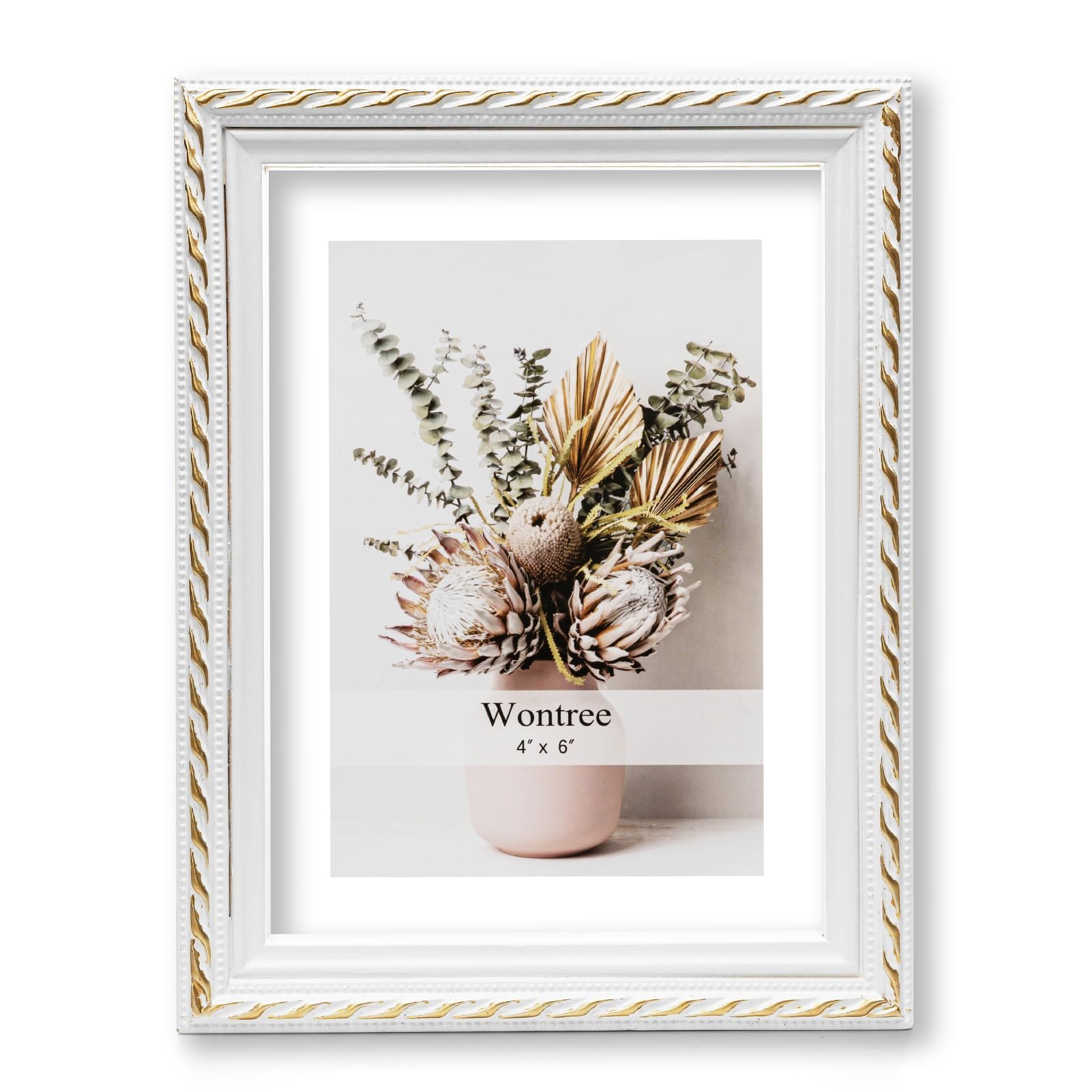 Pływająca ramka na zdjęcia z litego drewna sosnowego z dwustronnym szkłem, pasuje do zdjęć 10 x 15 cm lub zdjęć w dowolnym rozmiarze do 15 x 20 cm, do powieszenia na ścianie lub