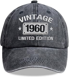 Vintage 1925-2005 Limited Edition Hats for Men Women, Personalized 20th-100th Birthday Gifts for Dad Mom Retirement