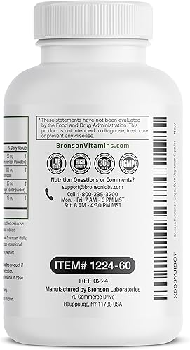 Miniatura 7 de Bronson Cúrcuma + jengibre extra fuerte apoyo para la salud y la digestión de las articulaciones con BioPerine, sin OMG, 60 cápsulas vegetarianas