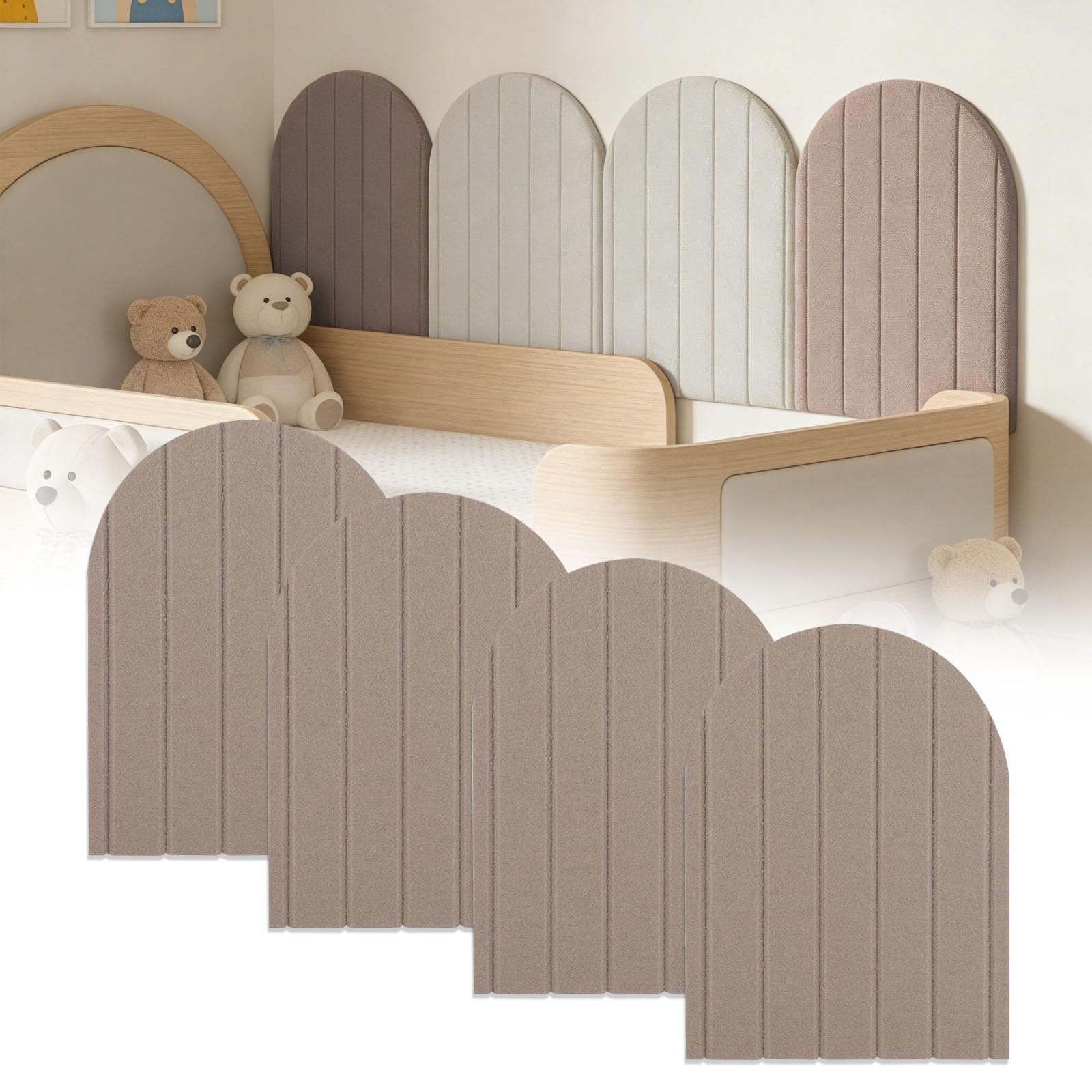 Paneles decorativos de pared anticolisión para proteger y decorar el cuarto de los niños