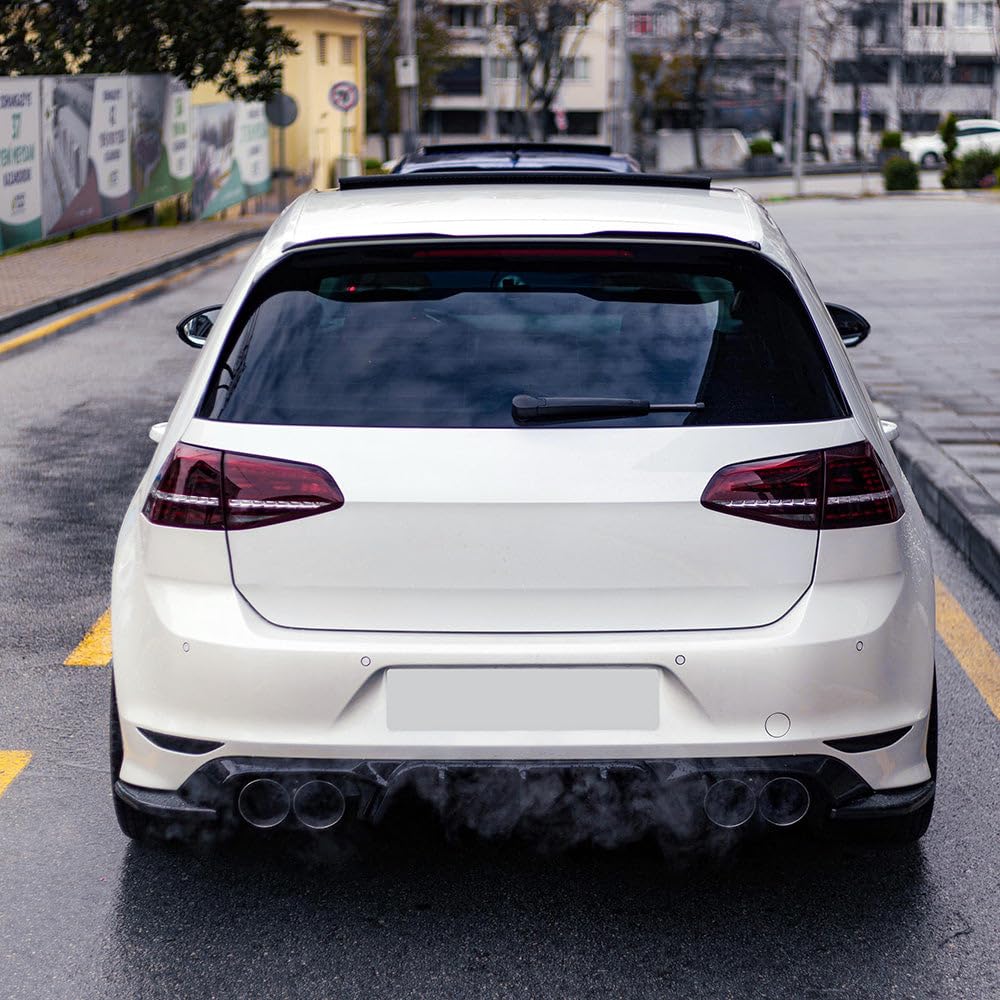 Oneway Spoiler da tetto (tappo) compatibile con Volkswagen Golf VII (7 e 7.5) HB GTi/GTD/R/R Line 2013-2020 - Versione 2 - Nero lucido
