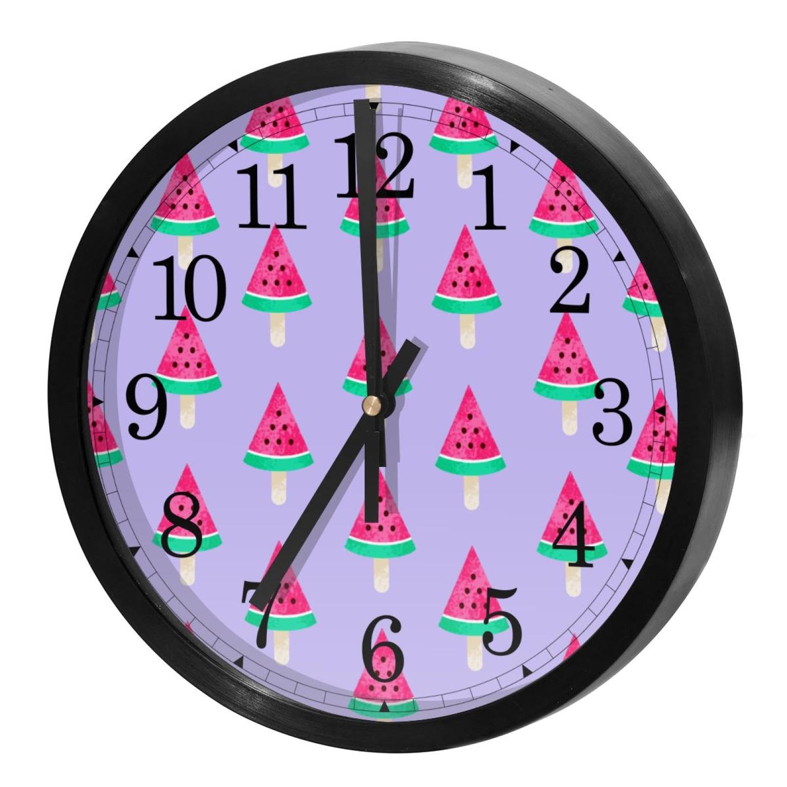 Horloge murale silencieuse pour retrouver le sommeil sans tic-tac violet
