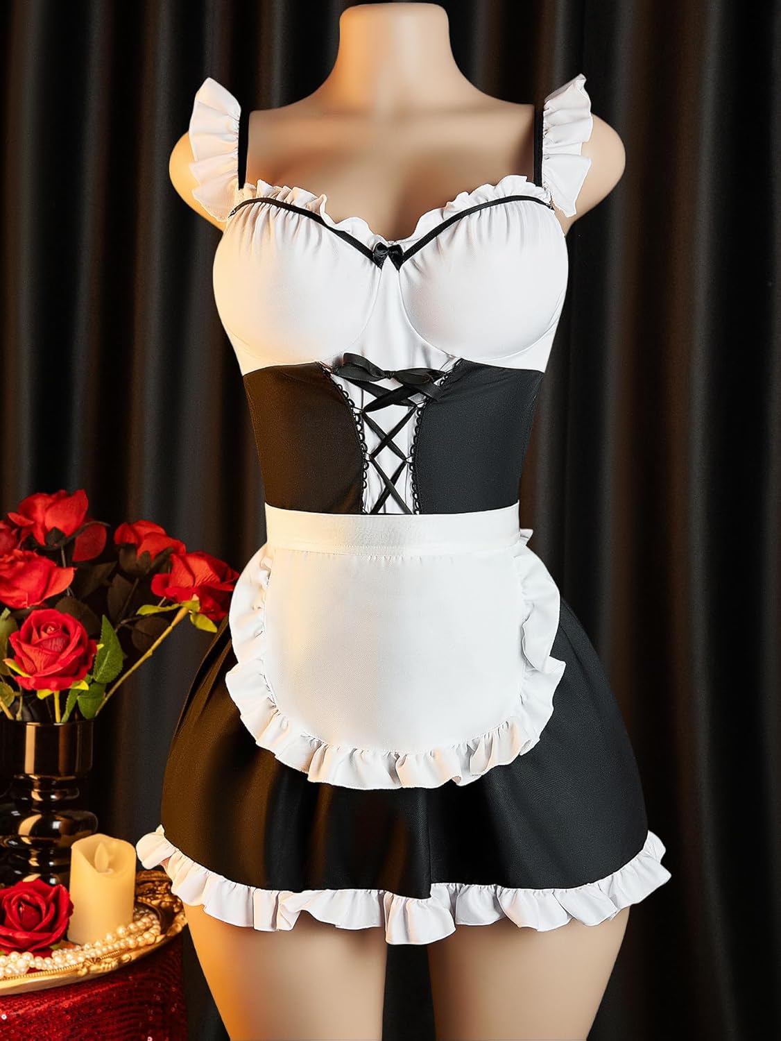 Sexy Lingerie for Women Backless Babydoll Lingerie Dress Nightgown Chemise One Piece Fits S-L Size - Image 2