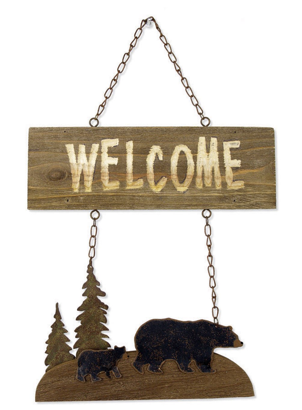 Sunset Vista Designs Wilderness Wonders Bear - Señal de Bienvenida (45,7 cm de Altura)