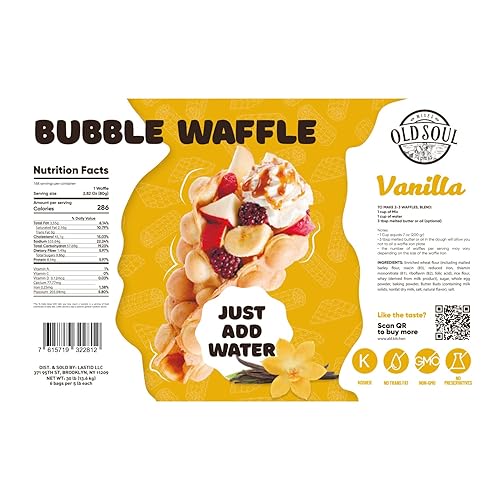 Miniatura 3 de ALDKitchen Bubble Waffle Mix  Sin soja  Sin nueces  Mezcla de masa para gofres de huevo (vainilla, 30 libras)