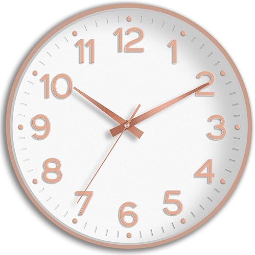 Miniatura 13 de Reloj de pared verde, silencioso, funciona con pilas, 8 pulgadas, moderno, analógico, sin tictac, decorativo, para cocina, oficina, baño, dormitorio