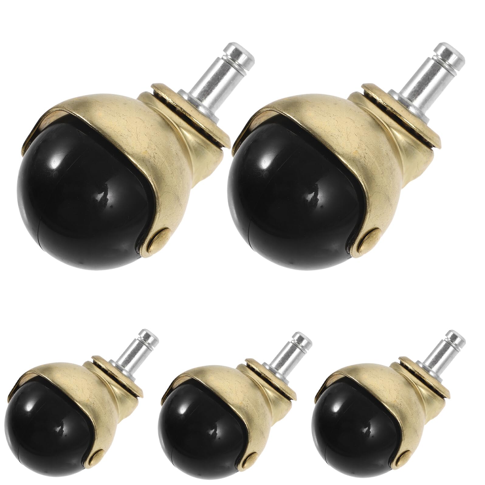 GYRAZXS 5PCS Spherical Casters for Office & Desk Chairs - Smooth Rolling Replacement Wheels for Furniture Home & Office Use Heavy-Duty Easy Installation