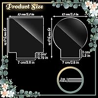 Vista 2 de 20 piezas de acrílico en blanco de 0.079 pulgadas para base ligera, lámina de acrílico transparente fundido de plástico cuadrado y redondo, letrero