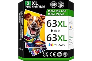 HP 63XL Ink Cartridges Black and Color Combo Pack: Reliable Printing Solution for HP Printers