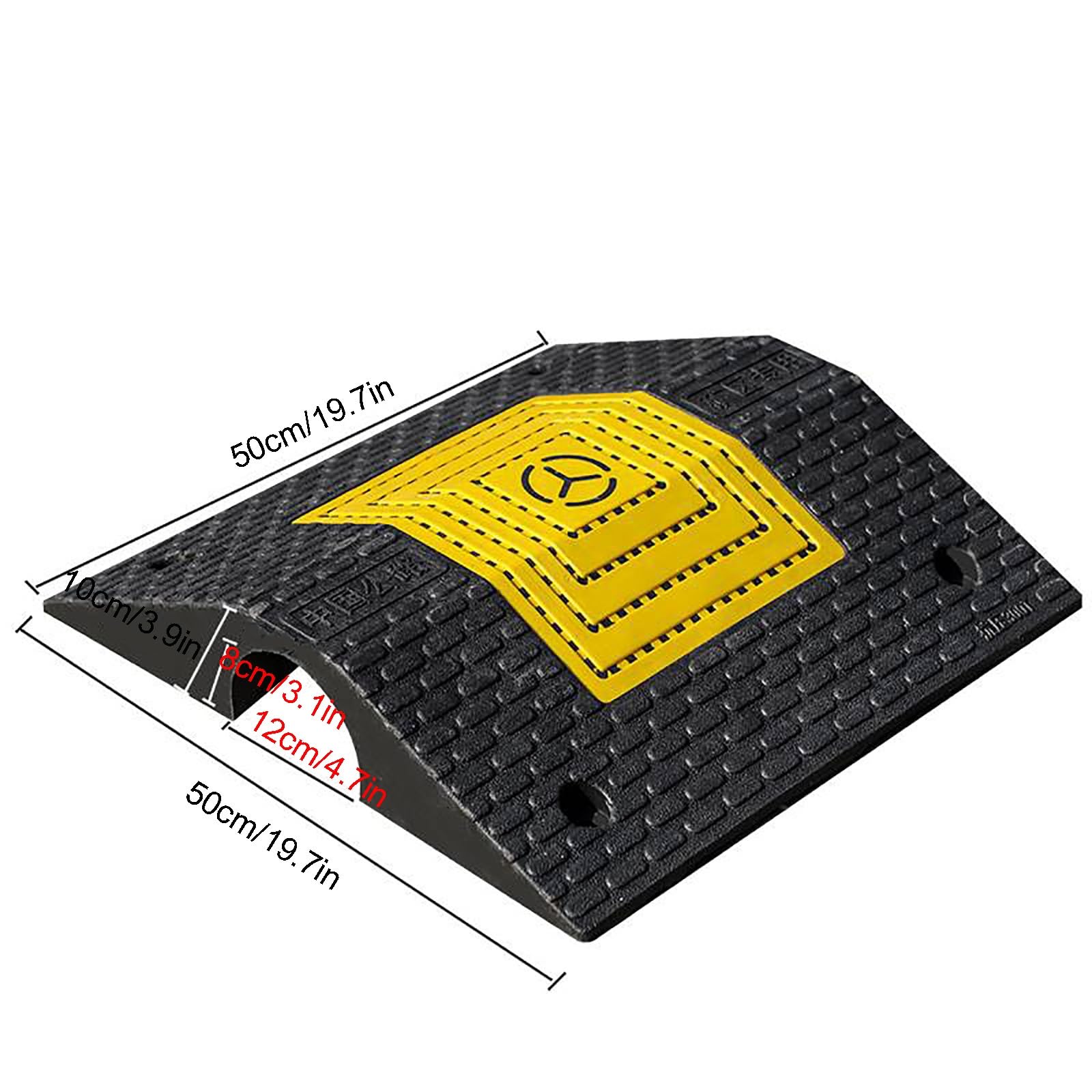 Reductor de Velocidad, Canaleta Cables Suelo, Pasacables Suelo, Atornillable para Pasar por Encima del Protector de Cables