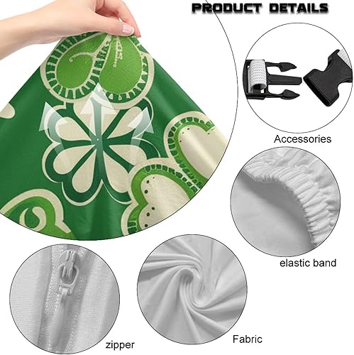 Miniatura 8 de Srogrorin Green Clover Non-Slip Office Chairs Slipcover with Armrests Vibrant Stretchy Gaming Protector Set of 4 Ergonomic Durable Gamers Chair