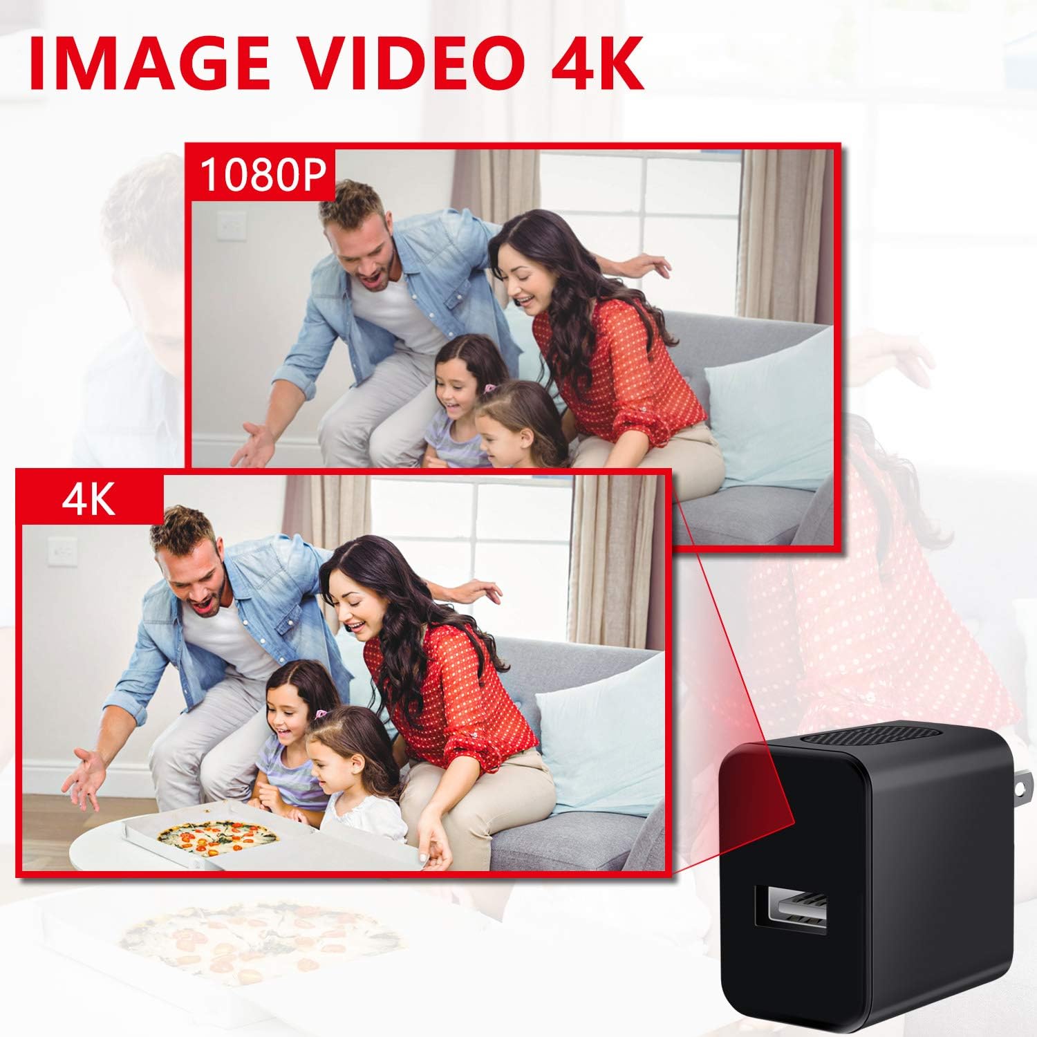 Lоwеѕt Prісе Spy Camera Charger WiFi 4K HD Mini Wireless Hidden Camera Smallest Security Cameras with App Micro Nanny Cam Motion Activated Alerts Secret Surveillance Cameras for Indoor/Home 60% оƒƒ Dіѕсоunt Spy Camera Charger WiFi 4K HD Mini Wireless Hidden Camera Smallest Security Cameras with App Micro Nanny Cam Motion Activated Alerts Secret Surveillance Cameras for Indoor/Home