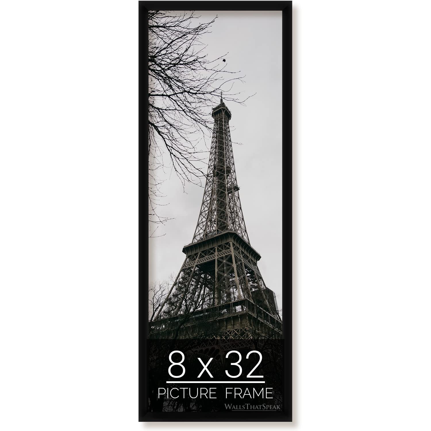 Amazon.com - wallsthatspeak 8x32 Black Picture Frame for Puzzles