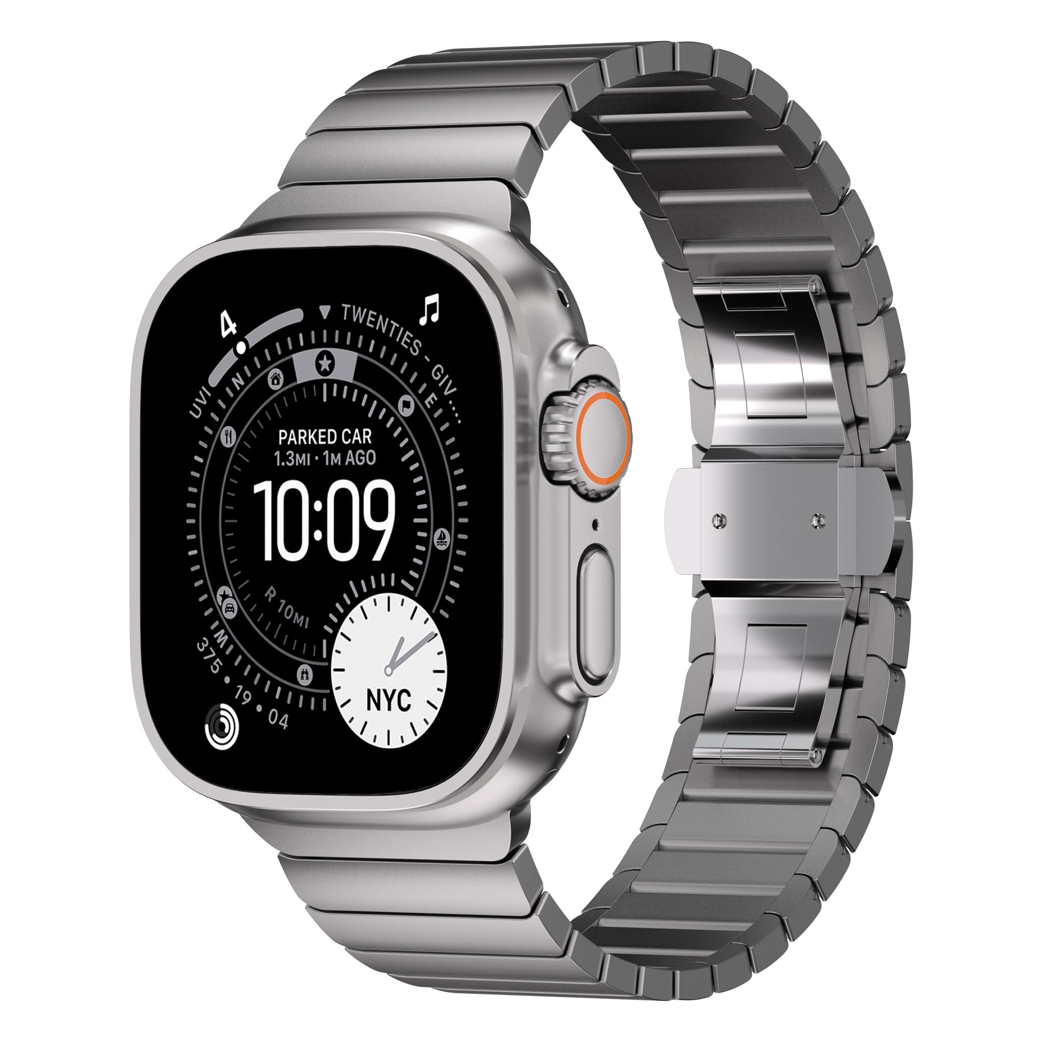Ultra 2 Link Bracelet Compatible with Apple Watch Ultra 2 and Ultra 49mm Titanium Case - 49mm Metal Band