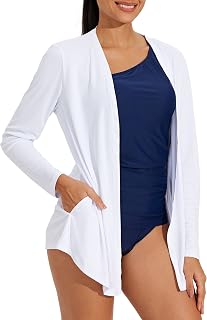 Willit Women's UPF 50+ Cardigan Lightweight Long Sleeve Sun Wrap with Pockets SPF UV Sun Shirts Quick Dry
