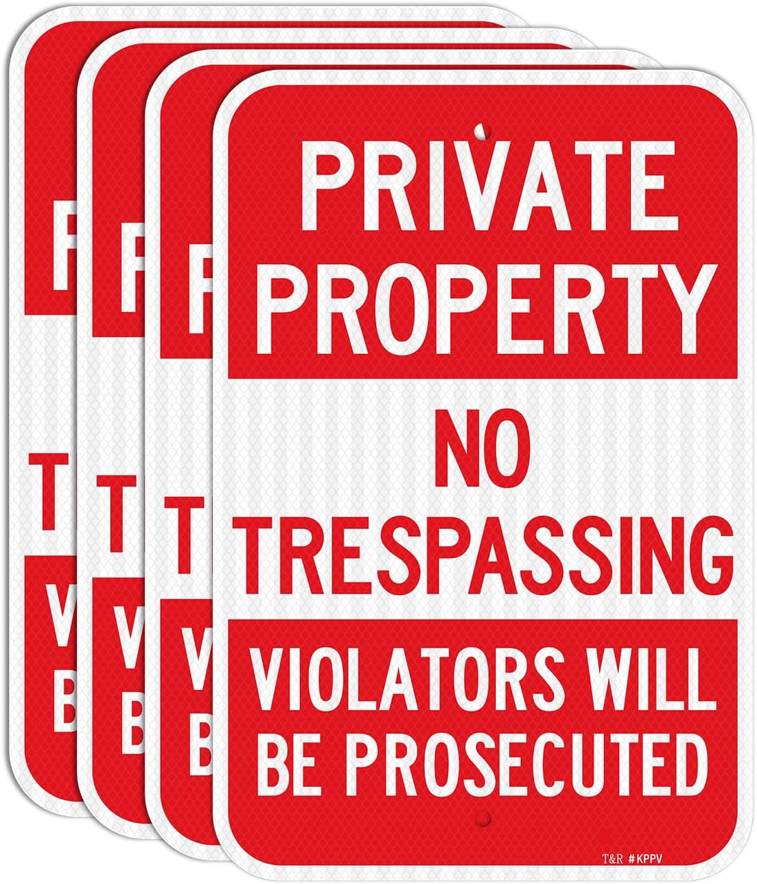 Brimar - 12" X 18" - Private Property No Trespassing Sign - .063″ Engineering Grade - View #3