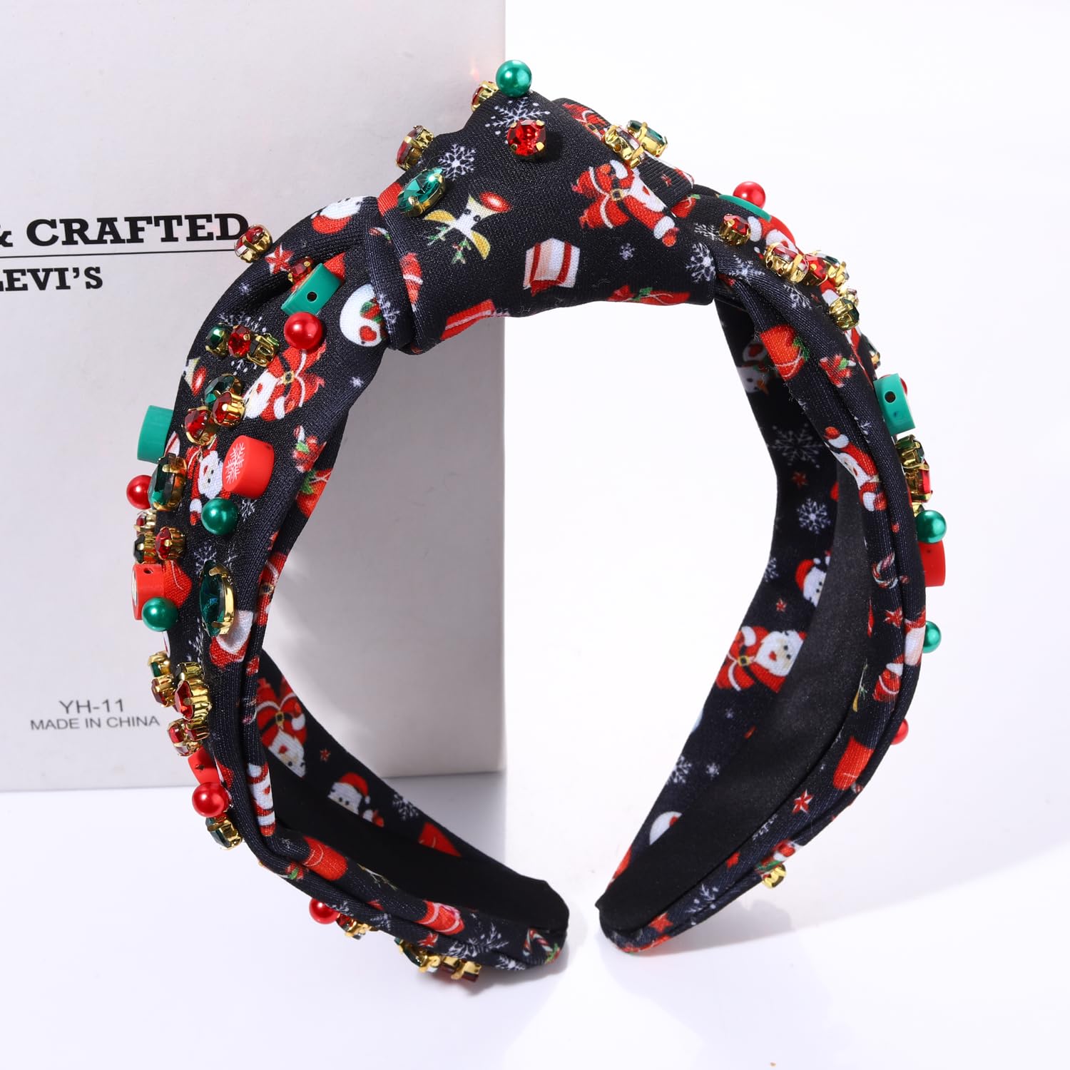 MOLOCH Christmas Headband for Women Christmas Tree Bow Snowflake Knotted Headband Jeweled Crystal Xmas Head Band Xmas Decorations Gifts - Image 2