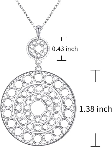 Miniatura 6 de Collar de cadena larga de plata esterlina S925 para mujer, collar con colgante de flecos, joyería de regalo