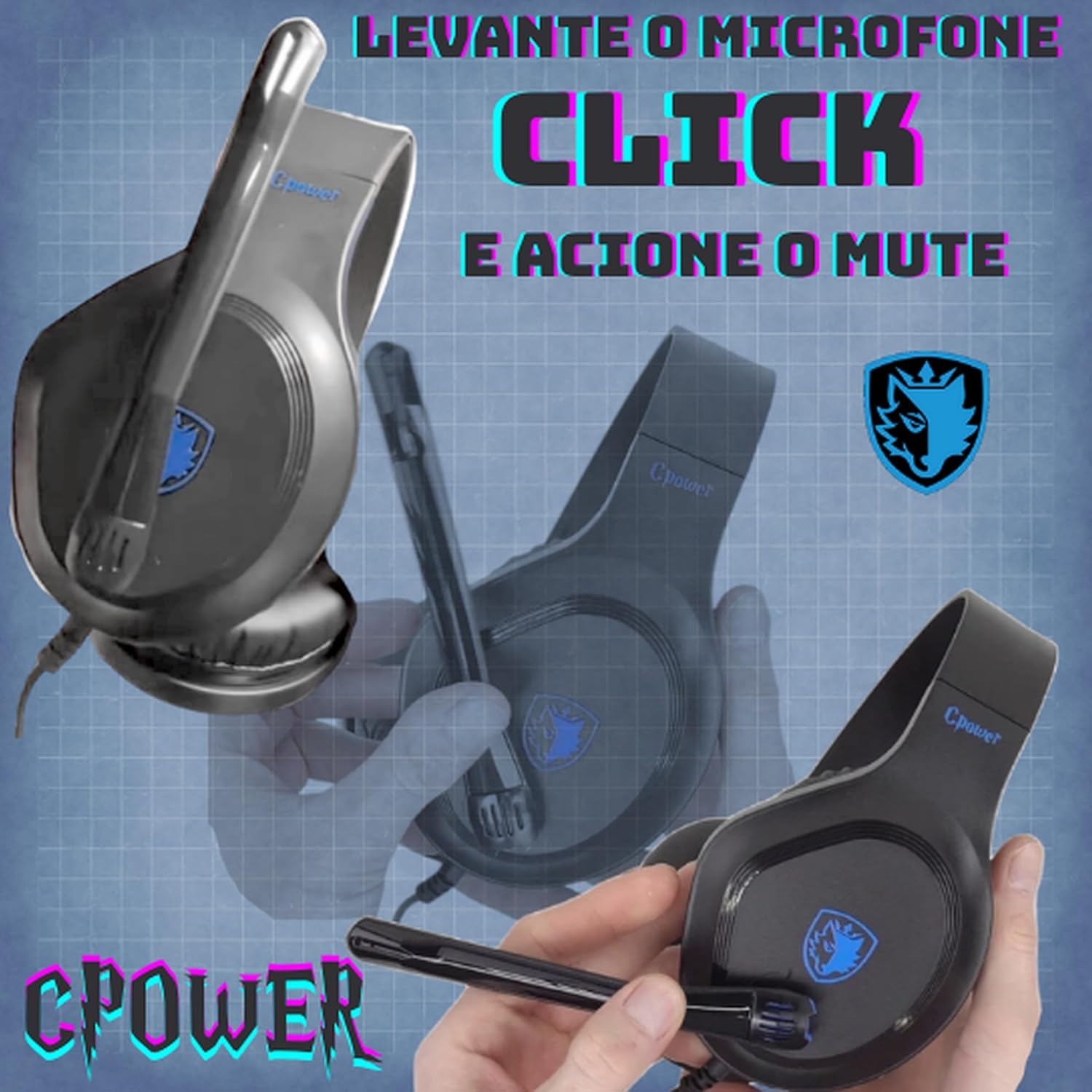 SADES Cpower Headset microphone mute mechanism