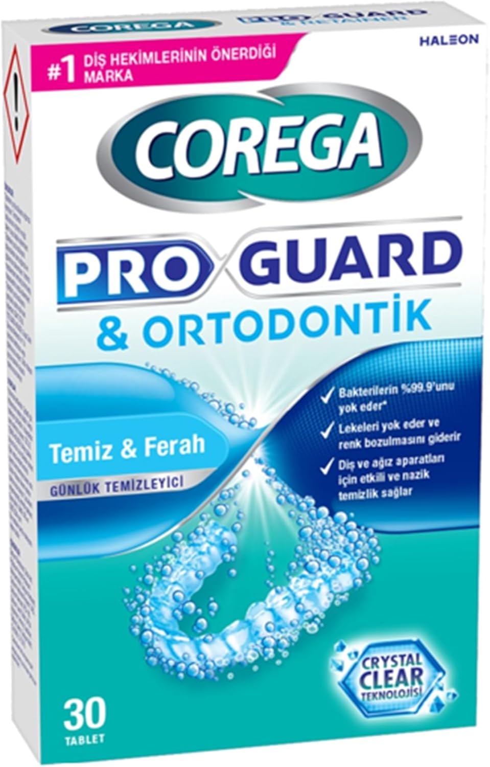 Corega Proguard & Retainer 30'lu Protez Temizleme Tableti