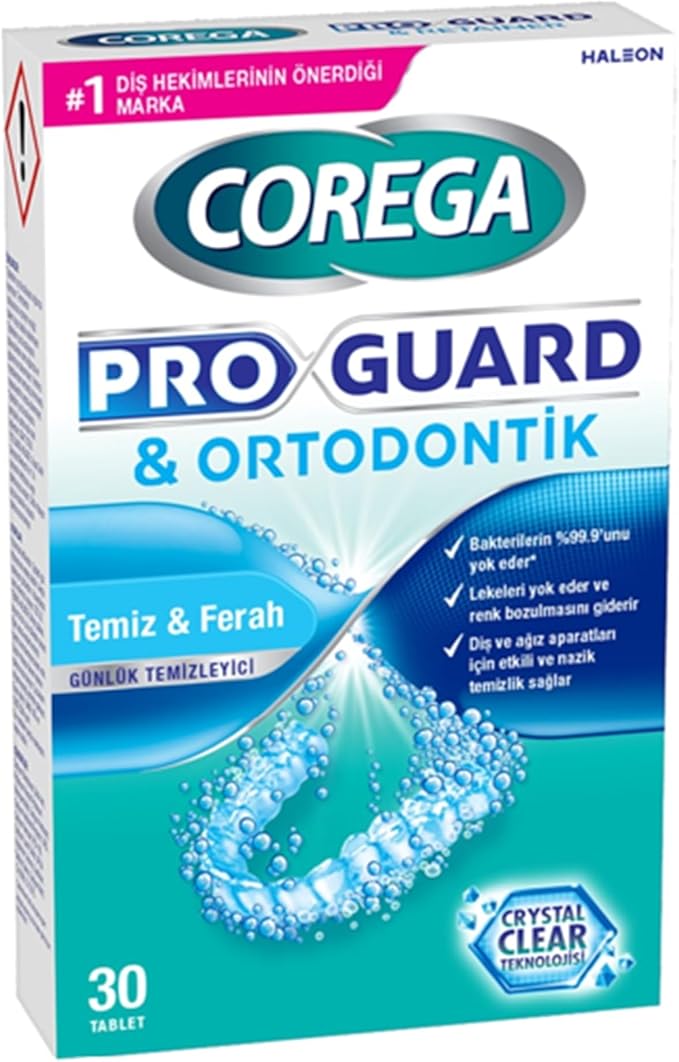 Corega Proguard & Retainer 30'lu Protez Temizleme Tableti