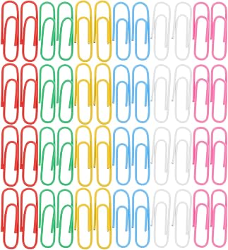 Colored Paper Clips 50pcs Small Multi-use Metal Clips for Office Document Organization, Marking, and School Supplies