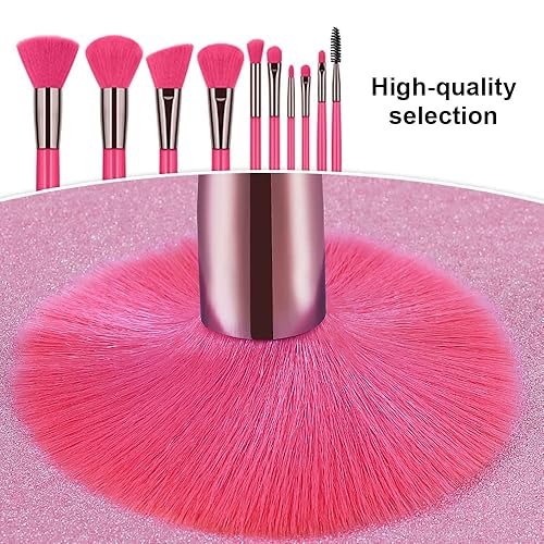 Miniatura 4 de Juego de 10 brochas de maquillaje sintéticas de primera calidad brochas profesionales para maquillaje facial en polvo rubor sombra de ojos