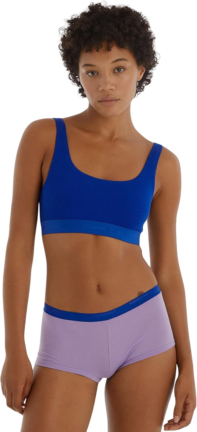 Organic Basics Womens Core Ribbed Cotton Tank Top Bralette - Image 2