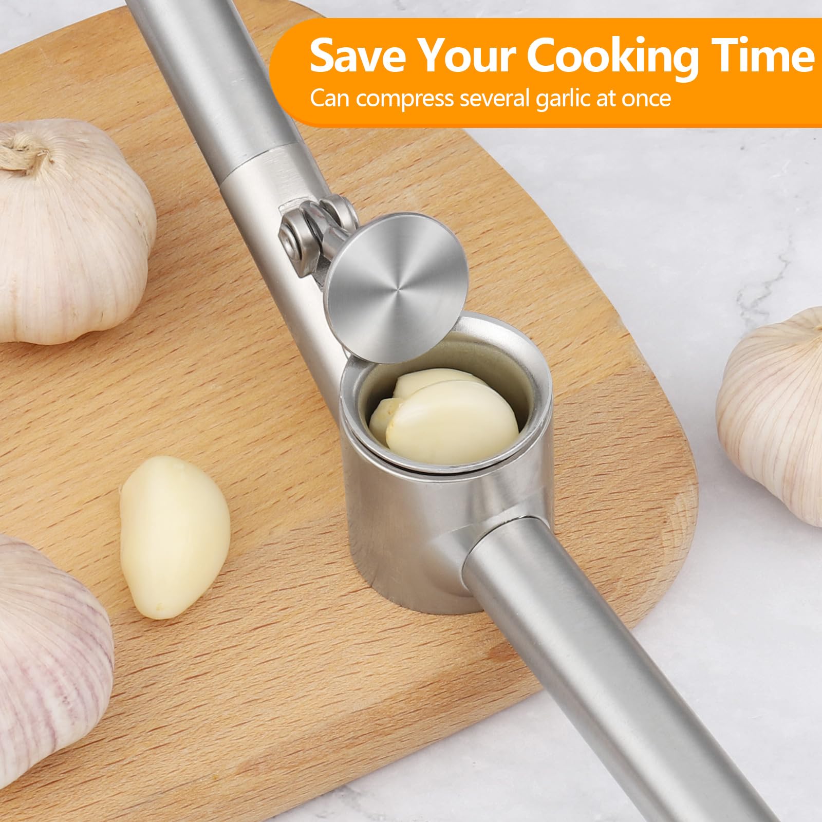 Ecrase Ail Inox Presse-ail à Bascule En Acier Inoxydable, Broyeur à Ail Manuel, Trancheuse, Hachoir Fiche Technique Et Prix Au Maroc Garlic Zoom