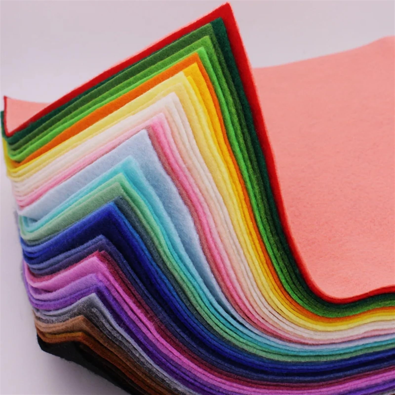 Láminas de tela de fieltro, Láminas de fieltro no tejido 1,2 mm, 25 cm x 28, multicolor, paquete for manualidades, costura y creación muñecas juguetes