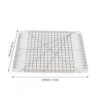 Vista 8 de Pssopp Regla de corte con forma encantadora, acrílico transparente, escala precisa, línea de cuadrícula negra, multifunción, regla de colchas, 10.0