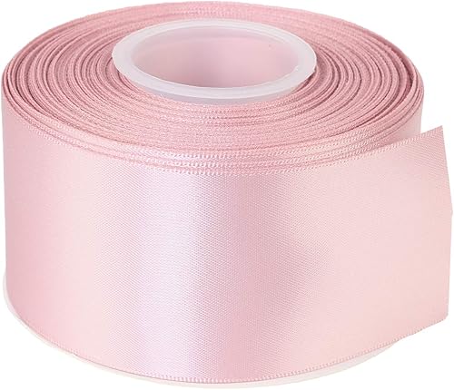 ITIsparkle Cinta de satén de doble cara de 2 pulgadas de 25 yardas, juego de rollos para envolver regalos, recuerdos de fiesta, trenzas de pelo,