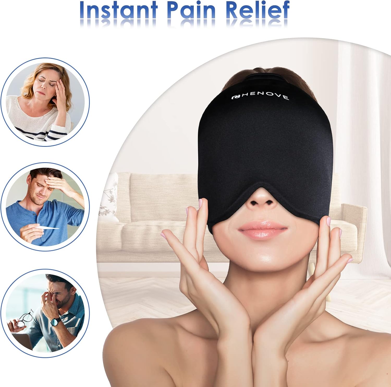Buy Chenove Migraine Ice Head Wrap, Gel Migraine Relief Cap Headache