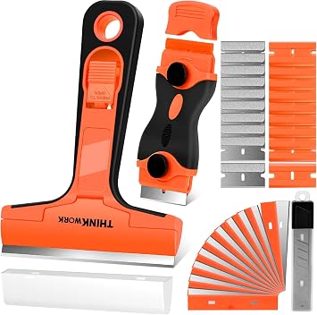 2Pack Razor Blade Scraper with 40Pcs Blades