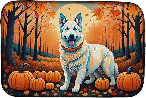 Miniatura 9 de Caroline's Treasures DAC1072DDM Shiba Inu - Tapete de secado de platos absorbente para encimera de cocina, tapete escurridor de platos para SHIBA
